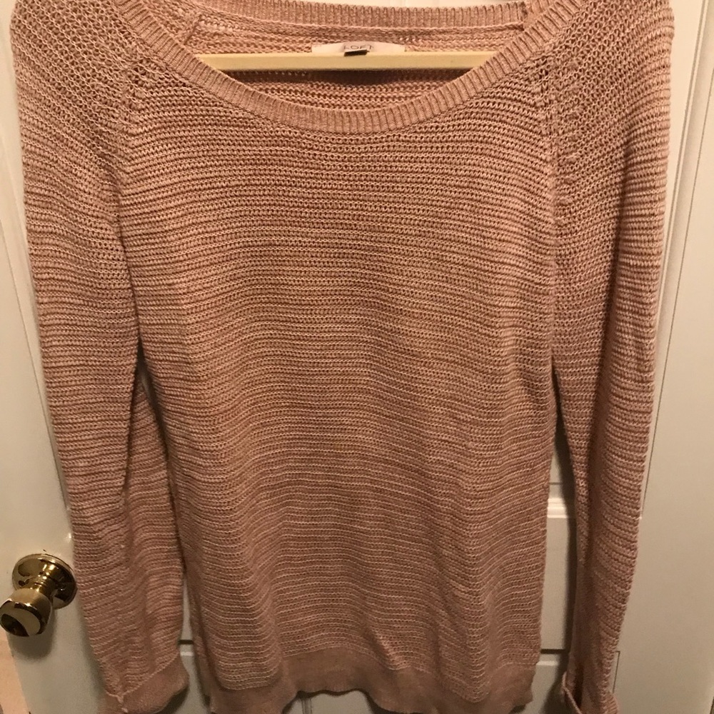 Loft knit sweater, rose color. Sz M